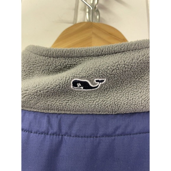 Vineyard Vines‎ Mens Blue 1/4 Zip Fleece Pullover Size Medium  w Rip Stock Yoke - Picture 7 of 7